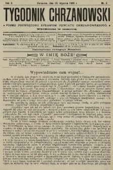 Tygodnik Chrzanowski : pismo poświęcone sprawom powiatu chrzanowskiego. R.2, 1908, nr 3