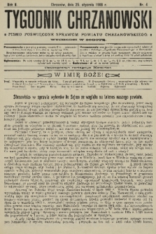 Tygodnik Chrzanowski : pismo poświęcone sprawom powiatu chrzanowskiego. R.2, 1908, nr 4