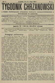 Tygodnik Chrzanowski : pismo poświęcone sprawom powiatu chrzanowskiego. R.2, 1908, nr 7