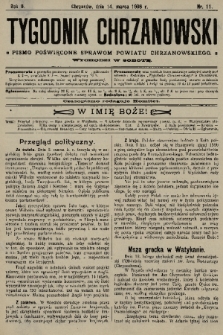 Tygodnik Chrzanowski : pismo poświęcone sprawom powiatu chrzanowskiego. R.2, 1908, nr 11