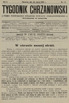 Tygodnik Chrzanowski : pismo poświęcone sprawom powiatu chrzanowskiego. R.2, 1908, nr 13