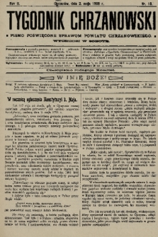 Tygodnik Chrzanowski : pismo poświęcone sprawom powiatu chrzanowskiego. R.2, 1908, nr 18