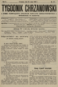 Tygodnik Chrzanowski : pismo poświęcone sprawom powiatu chrzanowskiego. R.2, 1908, nr 21
