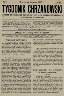 Tygodnik Chrzanowski : pismo poświęcone sprawom powiatu chrzanowskiego. R.2, 1908, nr 24