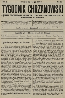 Tygodnik Chrzanowski : pismo poświęcone sprawom powiatu chrzanowskiego. R.2, 1908, nr 28