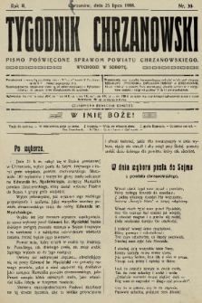 Tygodnik Chrzanowski : pismo poświęcone sprawom powiatu chrzanowskiego. R.2, 1908, nr 30