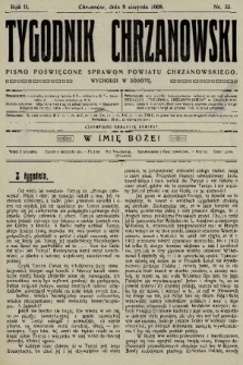 Tygodnik Chrzanowski : pismo poświęcone sprawom powiatu chrzanowskiego. R.2, 1908, nr 32