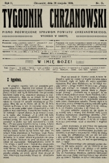 Tygodnik Chrzanowski : pismo poświęcone sprawom powiatu chrzanowskiego. R.2, 1908, nr 35