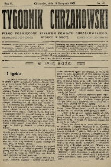Tygodnik Chrzanowski : pismo poświęcone sprawom powiatu chrzanowskiego. R.2, 1908, nr 46