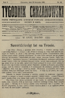 Tygodnik Chrzanowski : pismo poświęcone sprawom powiatu chrzanowskiego. R.2, 1908, nr 48