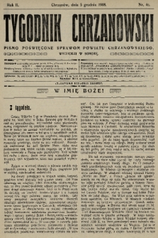 Tygodnik Chrzanowski : pismo poświęcone sprawom powiatu chrzanowskiego. R.2, 1908, nr 49