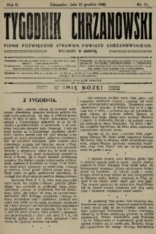 Tygodnik Chrzanowski : pismo poświęcone sprawom powiatu chrzanowskiego. R.2, 1908, nr 51