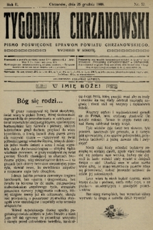 Tygodnik Chrzanowski : pismo poświęcone sprawom powiatu chrzanowskiego. R.2, 1908, nr 52