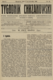 Tygodnik Chrzanowski : pismo poświęcone sprawom powiatu chrzanowskiego. R.2, 1908, nr 42