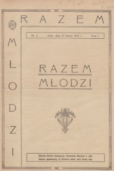 Razem Młodzi. R.1, 1937, nr 2