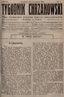 Tygodnik Chrzanowski : pismo poświęcone sprawom powiatu chrzanowskiego. R.3, 1909, nr 4
