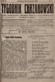Tygodnik Chrzanowski : pismo poświęcone sprawom powiatu chrzanowskiego. R.3, 1909, nr 5