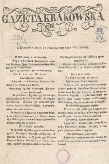Gazeta Krakowska. 1817, nr 1