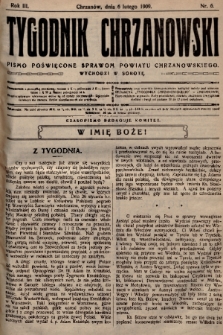 Tygodnik Chrzanowski : pismo poświęcone sprawom powiatu chrzanowskiego. R.3, 1909, nr 6