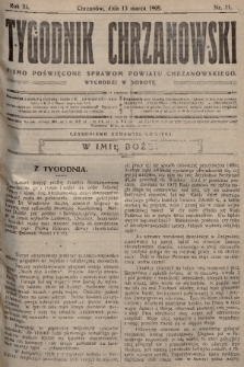Tygodnik Chrzanowski : pismo poświęcone sprawom powiatu chrzanowskiego. R.3, 1909, nr 11