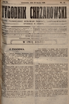 Tygodnik Chrzanowski : pismo poświęcone sprawom powiatu chrzanowskiego. R.3, 1909, nr 12