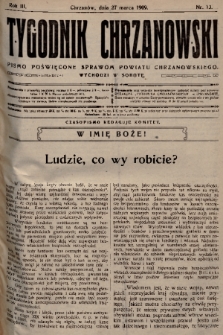 Tygodnik Chrzanowski : pismo poświęcone sprawom powiatu chrzanowskiego. R.3, 1909, nr 13