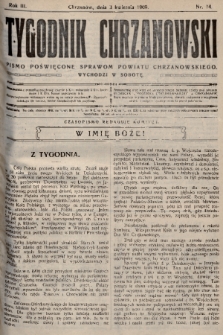 Tygodnik Chrzanowski : pismo poświęcone sprawom powiatu chrzanowskiego. R.3, 1909, nr 14