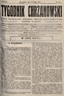 Tygodnik Chrzanowski : pismo poświęcone sprawom powiatu chrzanowskiego. R.3, 1909, nr 20