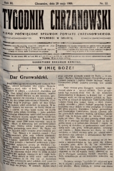 Tygodnik Chrzanowski : pismo poświęcone sprawom powiatu chrzanowskiego. R.3, 1909, nr 22