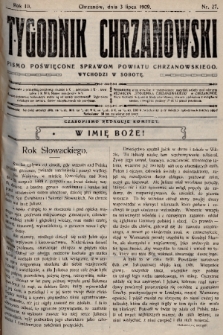 Tygodnik Chrzanowski : pismo poświęcone sprawom powiatu chrzanowskiego. R.3, 1909, nr 27