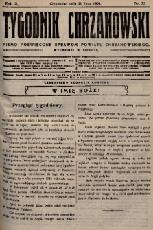 Tygodnik Chrzanowski : pismo poświęcone sprawom powiatu chrzanowskiego. R.3, 1909, nr 31