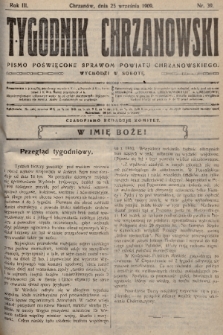 Tygodnik Chrzanowski : pismo poświęcone sprawom powiatu chrzanowskiego. R.3, 1909, nr 39