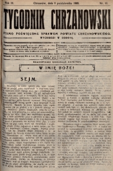Tygodnik Chrzanowski : pismo poświęcone sprawom powiatu chrzanowskiego. R.3, 1909, nr 41