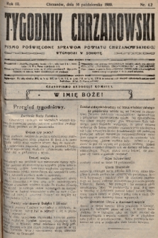 Tygodnik Chrzanowski : pismo poświęcone sprawom powiatu chrzanowskiego. R.3, 1909, nr 42