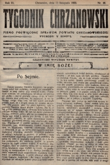 Tygodnik Chrzanowski : pismo poświęcone sprawom powiatu chrzanowskiego. R.3, 1909, nr 46