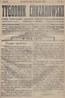Tygodnik Chrzanowski : pismo poświęcone sprawom powiatu chrzanowskiego. R.3, 1909, nr 48