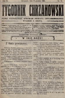 Tygodnik Chrzanowski : pismo poświęcone sprawom powiatu chrzanowskiego. R.3, 1909, nr 51