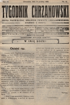 Tygodnik Chrzanowski : pismo poświęcone sprawom powiatu chrzanowskiego. R.3, 1909, nr 52