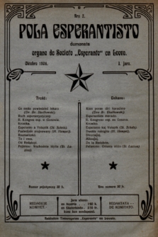 Pola Esperantisto : organo de Societo „Esperanto” en Lvovo. J.1, 1906, nro 2