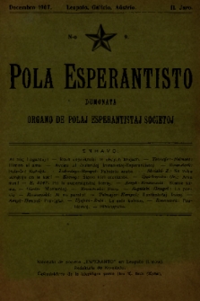 Pola Esperantisto : organo de Polaj Esperantistaj Societoj. J.2, 1907, nro 9