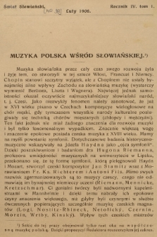 Świat Słowiański. R.4, T.1, 1908, [nr 38]