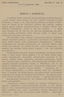 Świat Słowiański. R.4, T.2, 1908, [nr 48]