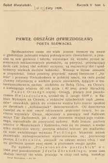 Świat Słowiański. R.5, T.1, 1909, [nr 50]