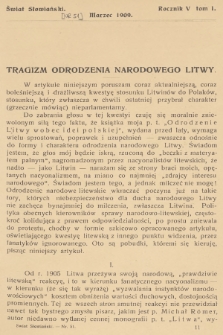 Świat Słowiański. R.5, T.1, 1909, [nr 51]