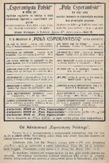 Pola Esperantisto : monata Gazeto por propagando de Esperanto = Esperantysta Polski : miesięcznik poświęcony sprawie Języka Międzynarodowego. J.4, 1911, nr 3