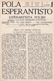 Pola Esperantisto = Esperantysta Polski. J.29, 1935, nr 7