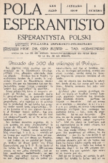 Pola Esperantisto = Esperantysta Polski. J.30, 1936, nr 1