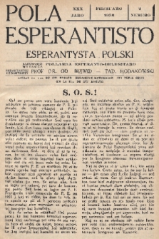 Pola Esperantisto = Esperantysta Polski. J.30, 1936, nr 2 + wkładka