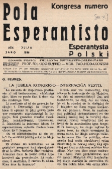 Pola Esperantisto = Esperantysta Polski. J.30, 1936, nr 7 - Kongresa numero