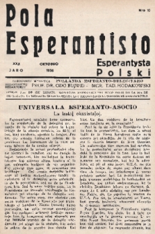 Pola Esperantisto = Esperantysta Polski. J.30, 1936, nr 10